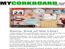 Tablet Screenshot of mycorkboard.com
